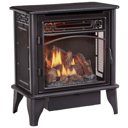 Procom Dual Fuel Ventless Gas Stove 3-Sided - 23,000 Btu, Remote Control - PCNSD25RTA